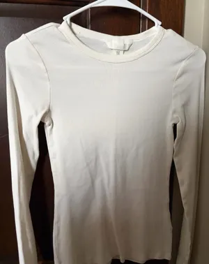 H&M Long Sleeve Top White thumbnail 1