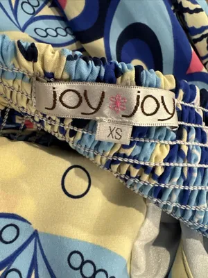 Joy Joy Dress Women's XS Sundress Blue Floral Lightweight Flowy Silky Ruffled thumbnail 3
