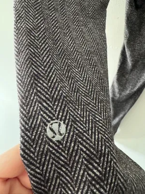 Lululemon Wunder Under Leggings Giant Herringbone Heathered Black SZ‎ 6 thumbnail 8