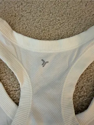 Old Navy White Racerback Tank Top thumbnail 3