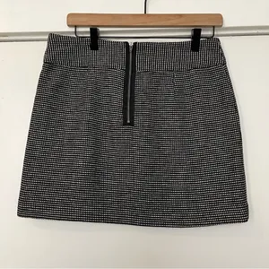 Gap black and white wool tweed checkered mini skirt women’s size 6 retro 90s thumbnail 3