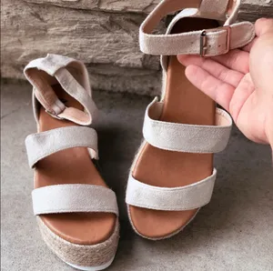 Nude Espadrille Platform Sandals Tan Size 8.5 thumbnail 3