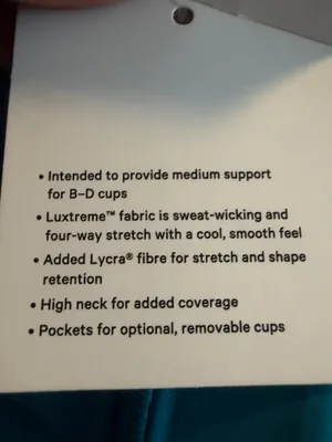 Lululemon High-Neck Longline Energy Bra *Zip B-D Hawaiian Blue 4 NWT thumbnail 9