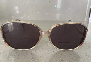 Vintage Luxottica Brownmist Fran 130 Eyeglasses Frames ONLY Brown Mist France thumbnail 1