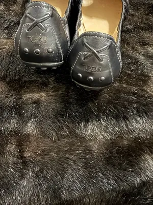 Tod's Women's Driving black Shoes scrunch ballet flats 40.5 10 thumbnail 4
