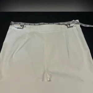 White Fox Boutique Cream Wide Leg Pants with Silver Buckles Size XL thumbnail 11