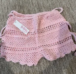 Butterfly bikinis knit shorts Pink thumbnail 1