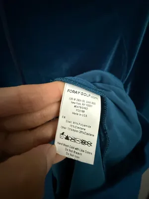 Foray Golf Small Velour Velvet Funnel Neck Blue thumbnail 6