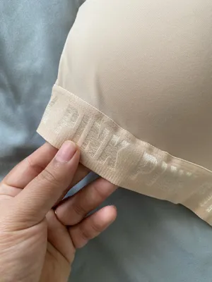 Victoria's Secret PINK Wear Everywhere Wireless Lightly Lined Bra Nude 36DD thumbnail 4