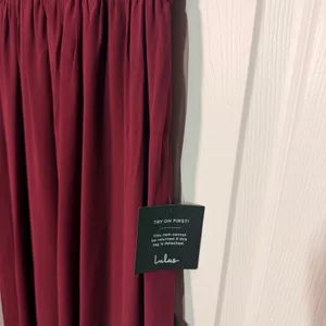 Lulus Burgundy Flutter Sleeve Wrap Maxi Dress Burgundy Size Medium thumbnail 7