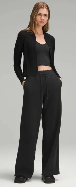 ✨Lululemon Scuba Mid-Rise Wide-Leg Full Length Black Sz 12 Pants✨ thumbnail 1