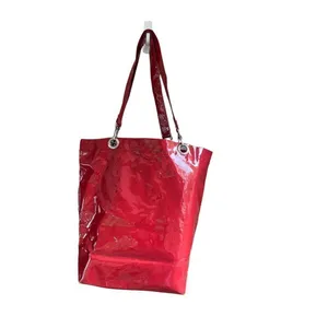 Cheerleader Red patent shiny tote bag thumbnail 2