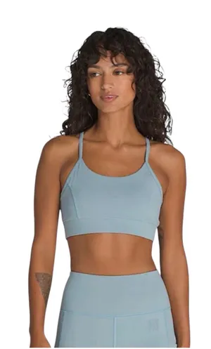 Vans blue/gray MTE Crosspath Strappy Sports Bra-size medium Has padding, excellent condition Bust: armpit to armpit 16-18 inches thumbnail 1