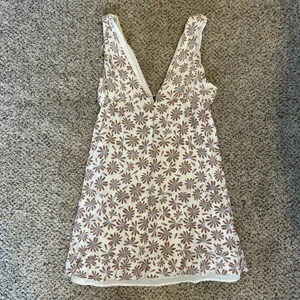 Love Tree White and Brown Floral Dress thumbnail 1