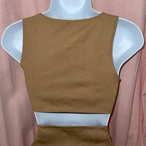 Baddieville NWOT Taupe Mini Dress thumbnail 4