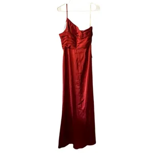 NWT Azazie Eren Bronzer Satin Mermaid Full Length Dress Custom Size A12‎ Rust thumbnail 2
