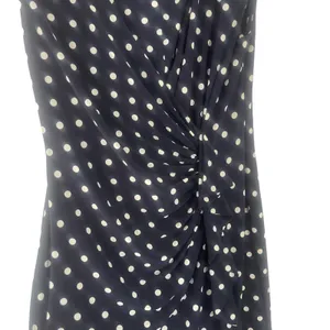 American Living Women's 14‎ Blue Polka Dot Runched Ruffle Dress Kentucky Derby thumbnail 4