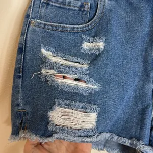 Pacsun Women's High Rise Festival Distressed Denim Shorts Island Blue 29 thumbnail 2