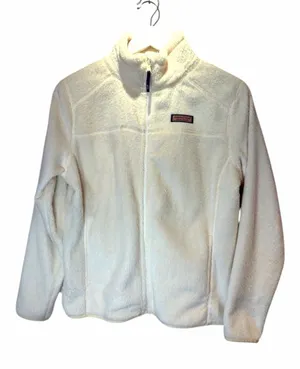Vineyard Vines Martha’s Vineyard Women’sSoft Fleece Cream Jacket Zip Up Size XS thumbnail 1