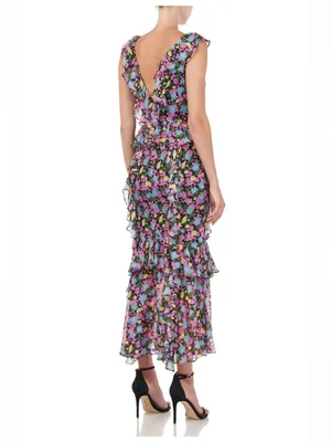 AMUR Evita Floral Ruffle Maxi thumbnail 7