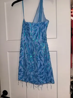 Zapata blue sequin short homecoming dress thumbnail 4
