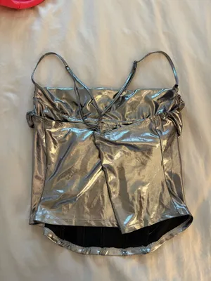 Sincerely Jules Silver Metallic Top thumbnail 2