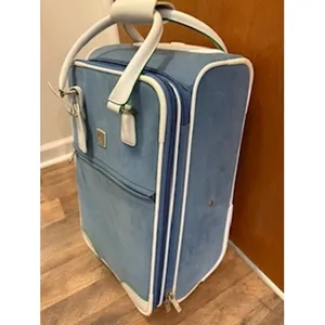 Diane von Furstenberg Rolling Suitcase Blue White Trim Carry On Luggage 19 Inch thumbnail 14