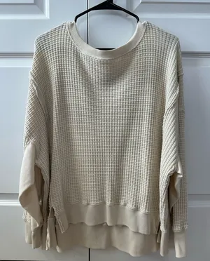 American Eagle Big Hug Waffle Sweatshirt thumbnail 1