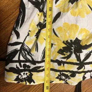 Vintage Y2K Sun Dress Yellow/White Black Trim Size14 City Triangles Party Church thumbnail 9