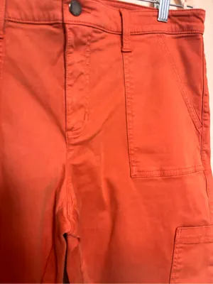 Banana Republic Womens Pants Chino Cargo Sloan Utility Orange Terracotta Size 14 thumbnail 2