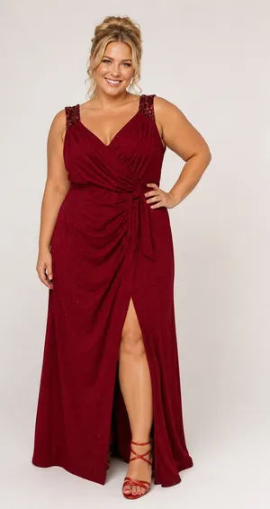 NWT EverPretty Red Sequin Formal Gown - Size 22 thumbnail 1