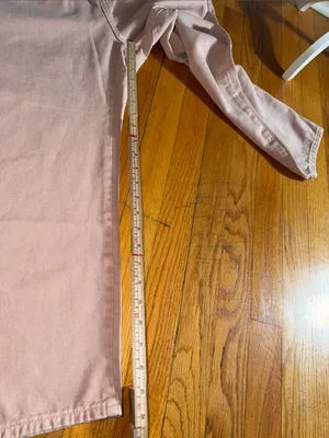 Zara Pale Pink Drawstring Paperbag Waist Chinos thumbnail 6
