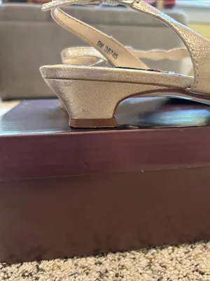 Dyeables Metallic Gold Women's Strappy Slingback Sandals thumbnail 4