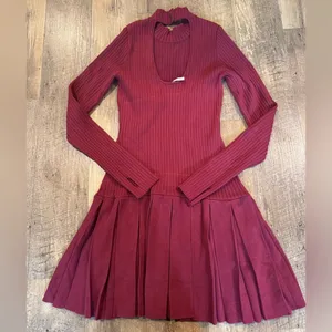 Free People Emmy Mini Dress in Aged Red Medium thumbnail 7