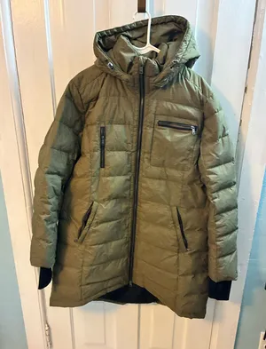 Orolay Amazon Women’s Thickened Down Fill Hooded Parka Green Olive xL thumbnail 1