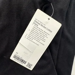 Lululemon Ribbed Modal-Cotton Dress Black NEW Size 10 Athletic Loose Fit thumbnail 4