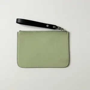 Timbuk2 Wristlet Pouch Leather Sage Green Small Zippered Card Holder thumbnail 4