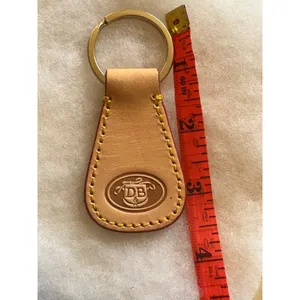 Dooney & Bourke Tan Red Leather Key Ring Holder One Size thumbnail 3