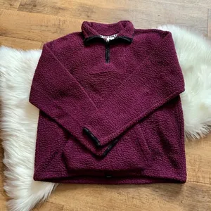 VS PINK Boyfriend Sherpa Half Zip thumbnail 3