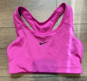 Nike Women's Vibrant Pink Sports Bra thumbnail 1