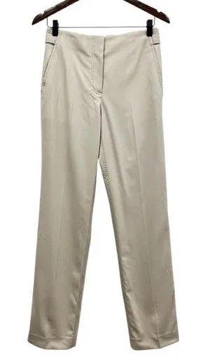Theory Adjustable Wool Gabardine Pant in Aged flax size 0 thumbnail 1