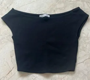 ZARA Black Crop Top thumbnail 1
