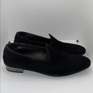 Pedro Garcia Garan Loafers w Swarovski Crystals Black Suede Women’s EU 8 US 8 thumbnail 2