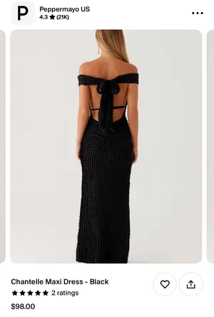 Peppermayo Dress Maxi Black thumbnail 2