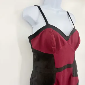 XOXO Corset Bustier Mini Dress 11/12 Y2K Dark Romantic Mob Wife Corset Burgundy thumbnail 4