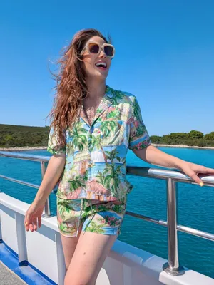 Duvin Vacation Daze Buttonup Tencel Small Spring‎ Summer Bahams Hawaii thumbnail 1