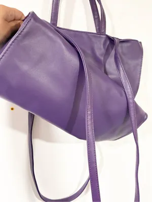 Telfar Large Shopping Bag Grape Purple Tote Handbag Shoulderbag thumbnail 3