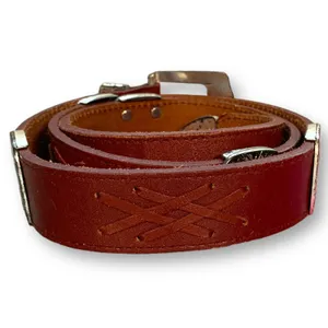 Vintage Latigo Leather Concho Belt Western Cowgirl Rodeo Ranch Brown‎ Size Large thumbnail 2