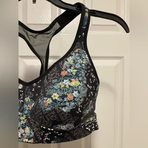 *Lululemon Speed Up Assemblage White Alpine Multi Sports Bra #F thumbnail 4