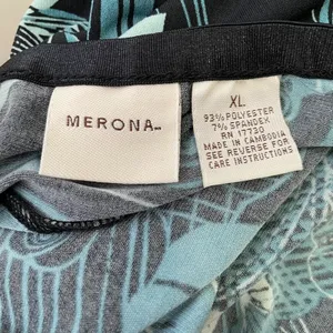 Merona Vintage Asymmetric Skirt Size XL Black Blue Fairy Pull On Witchy Whimsigoth Y2K thumbnail 6